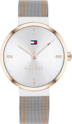 Tommy Hilfiger Liberty 1782221 Two-Tone Silver & Rose Gold Mesh Women's Watch