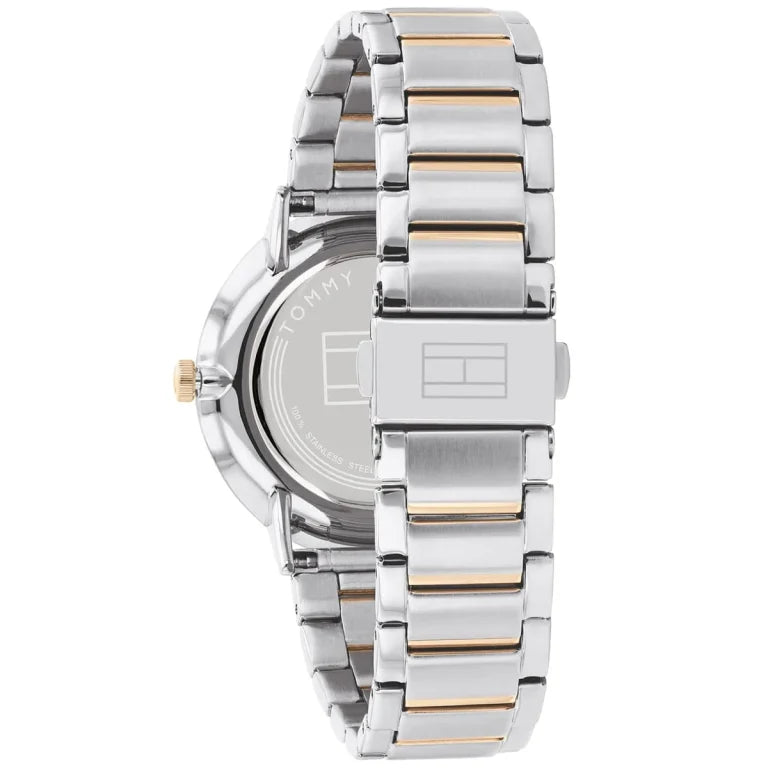 Tommy Hilfiger Jenna 1782298 Two-Tone Silver & Rose Gold Blue Dial Women's Watch