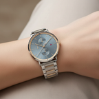 Tommy Hilfiger Jenna 1782298 Two-Tone Silver & Rose Gold Blue Dial Women's Watch