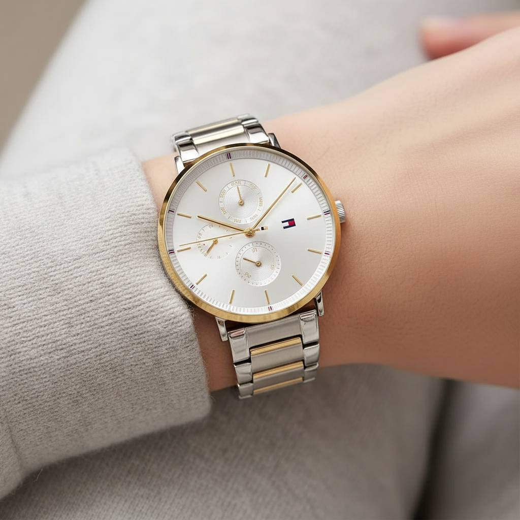 Tommy Hilfiger Jenna 1782299 Two-Tone Silver & Gold Multifunction Women's Watch