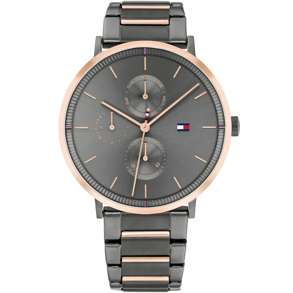 Tommy Hilfiger Jenna 1782300 Women's Gunmetal & Rose Gold Watch