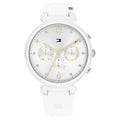Tommy Hilfiger Ivy 1782342 Women's Silver Case White Dial White Rubber Watch