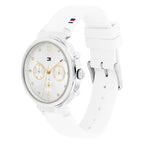 Tommy Hilfiger Ivy 1782342 Women's Silver Case White Dial White Rubber Watch