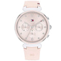 Tommy Hilfiger Lori 1782343 Women's Silver Case Pink Dial Pink Rubber Watch
