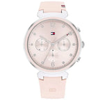 Tommy Hilfiger Lori 1782343 Women's Silver Case Pink Dial Pink Rubber Watch