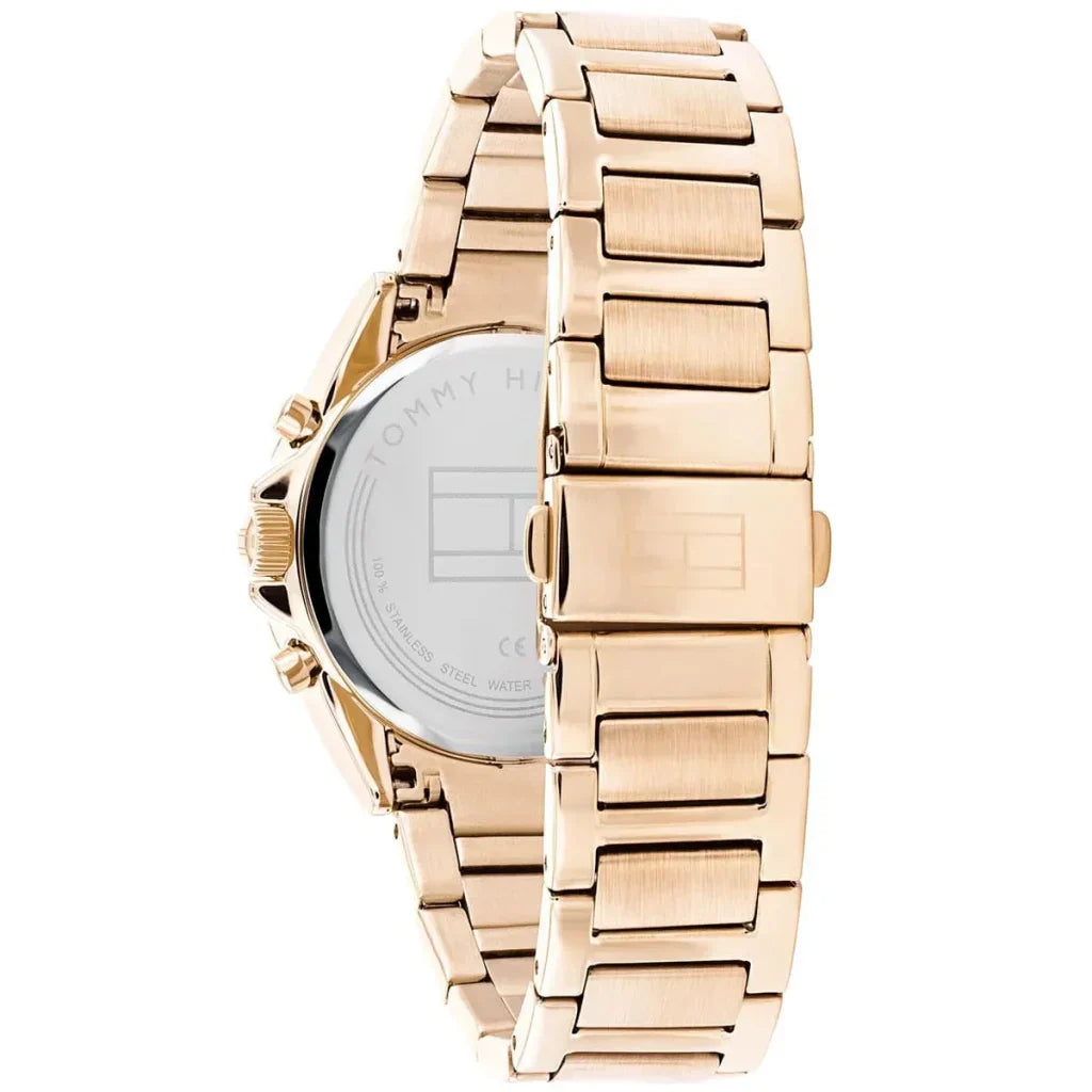 Tommy Hilfiger Kennedy 1782386 Women's Rose Gold Steel Watch with Blue Dial