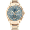 Tommy Hilfiger Kennedy 1782386 Women's Rose Gold Steel Watch with Blue Dial