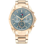 Tommy Hilfiger Kennedy 1782386 Women's Rose Gold Steel Watch with Blue Dial