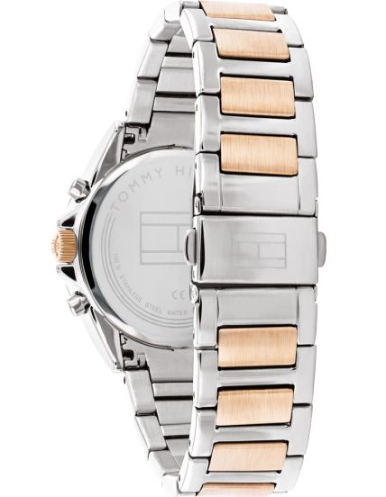 Tommy Hilfiger Kennedy 1782387 Two-Tone Silver & Rose Gold Crystal Bezel Women's Watch