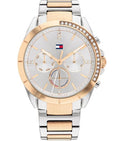 Tommy Hilfiger Kennedy 1782387 Two-Tone Silver & Rose Gold Crystal Bezel Women's Watch