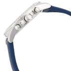 Tommy Hilfiger Kennedy 1782389 Silver Crystal Case Navy Blue Rubber Women's Watch