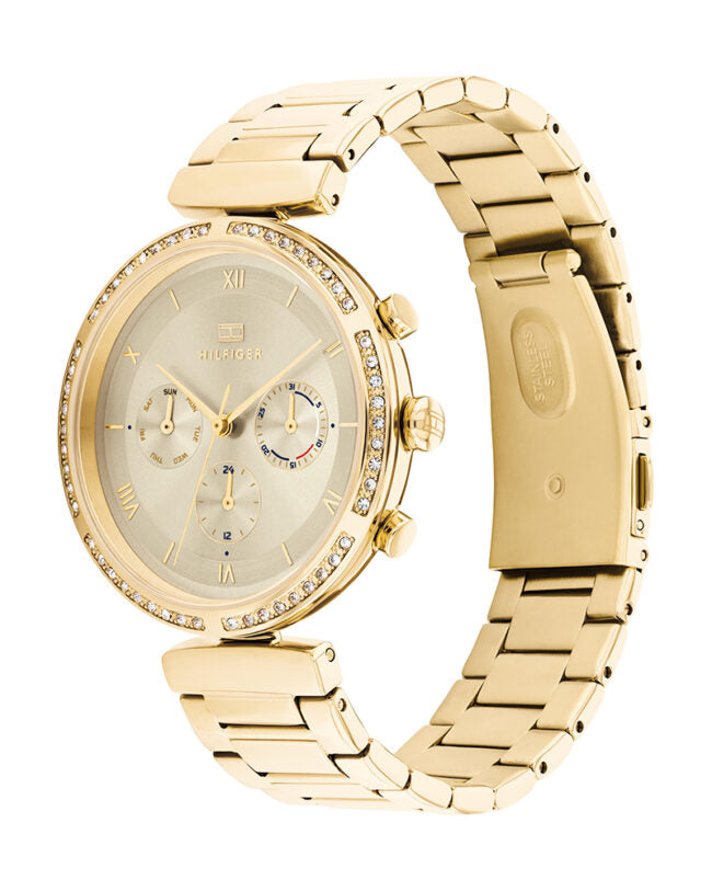 Tommy Hilfiger Kennedy 1782392 Full Gold Crystal Bezel Women's Watch