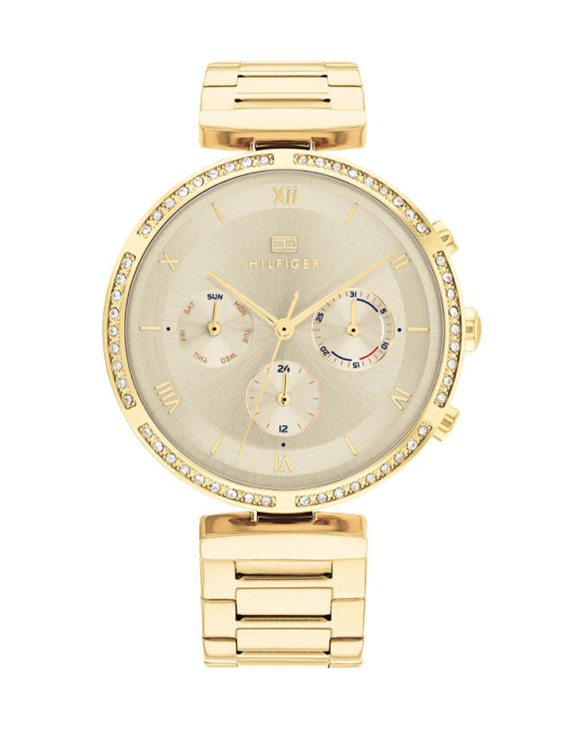 Tommy Hilfiger Kennedy 1782392 Full Gold Crystal Bezel Women's Watch