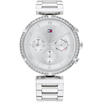 Tommy Hilfiger Luna 1782393 Silver Case Silver Dial Crystal Bezel Women's Watch