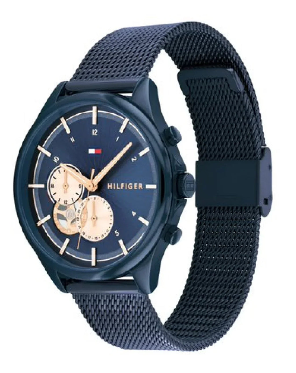 Tommy Hilfiger Quinn 1782418 Full Navy Blue Semi-Skeleton Mesh Women's Watch