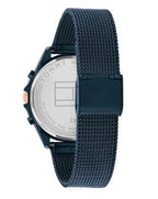 Tommy Hilfiger Quinn 1782418 Full Navy Blue Semi-Skeleton Mesh Women's Watch