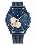 Tommy Hilfiger Quinn 1782418 Full Navy Blue Semi-Skeleton Mesh Women's Watch
