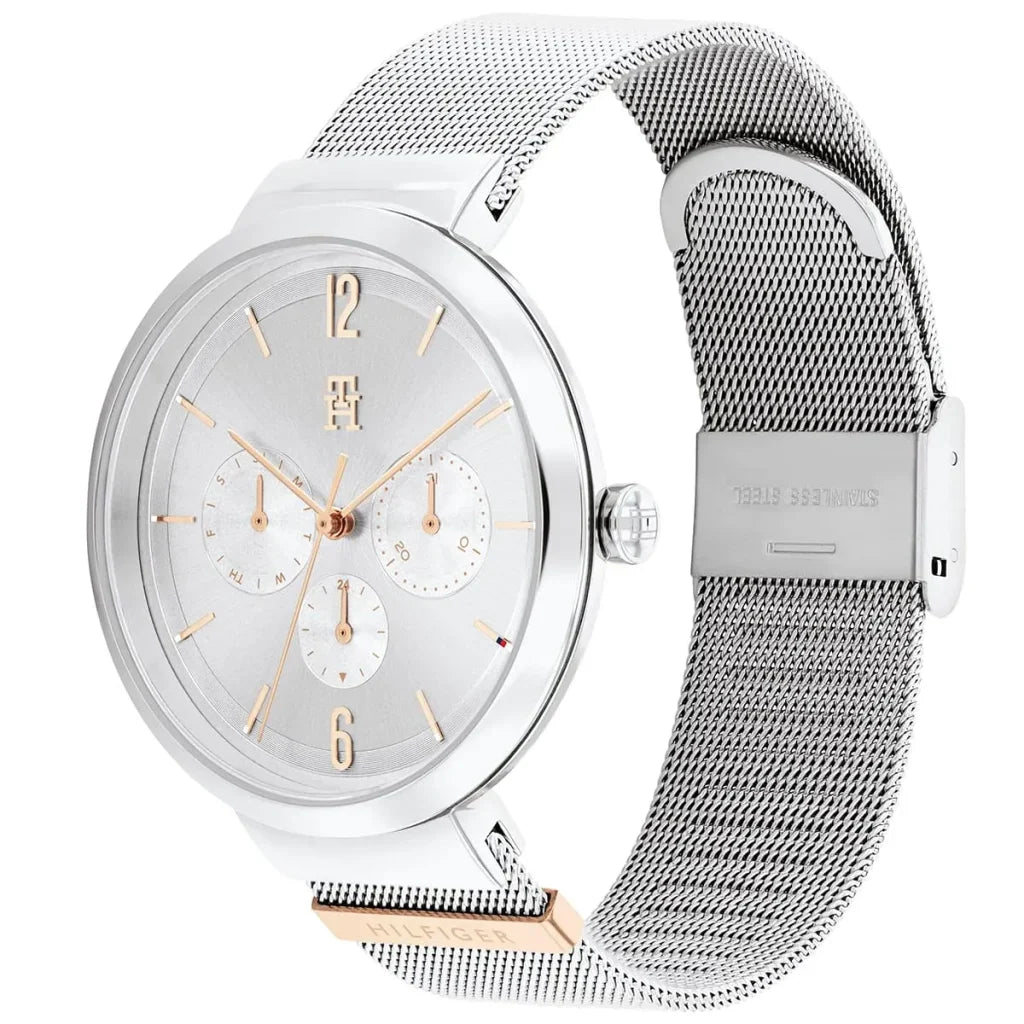 Tommy Hilfiger Lidia 1782537 Silver Dial Silver Mesh Women's Watch