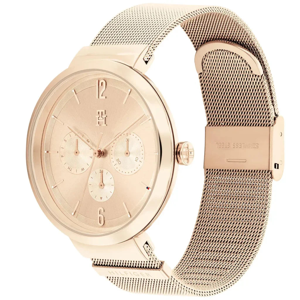 Tommy Hilfiger Lidia 1782538 Rose Gold Dial Rose Gold Mesh Women's Watch