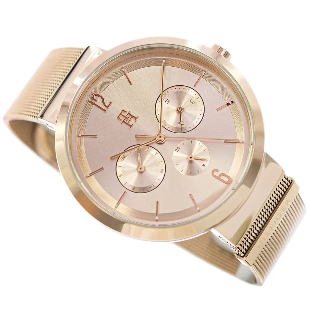 Tommy Hilfiger Lidia 1782538 Rose Gold Dial Rose Gold Mesh Women's Watch