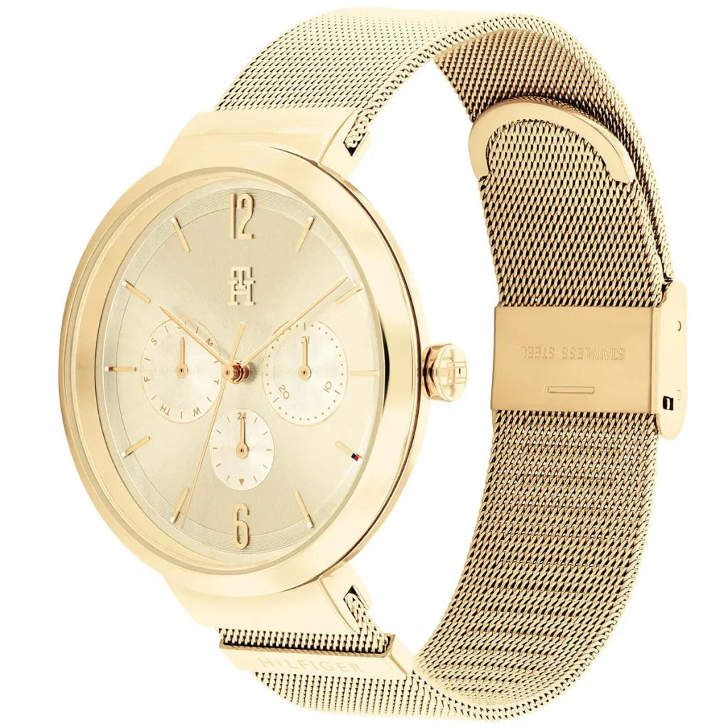 Tommy Hilfiger Lidia 1782539 Full Gold Mesh Multifunction Women's Watch