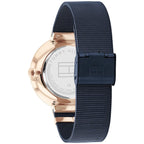 Tommy Hilfiger Lidia 1782541 Rose Gold Case Blue Dial Blue Mesh Women's Watch