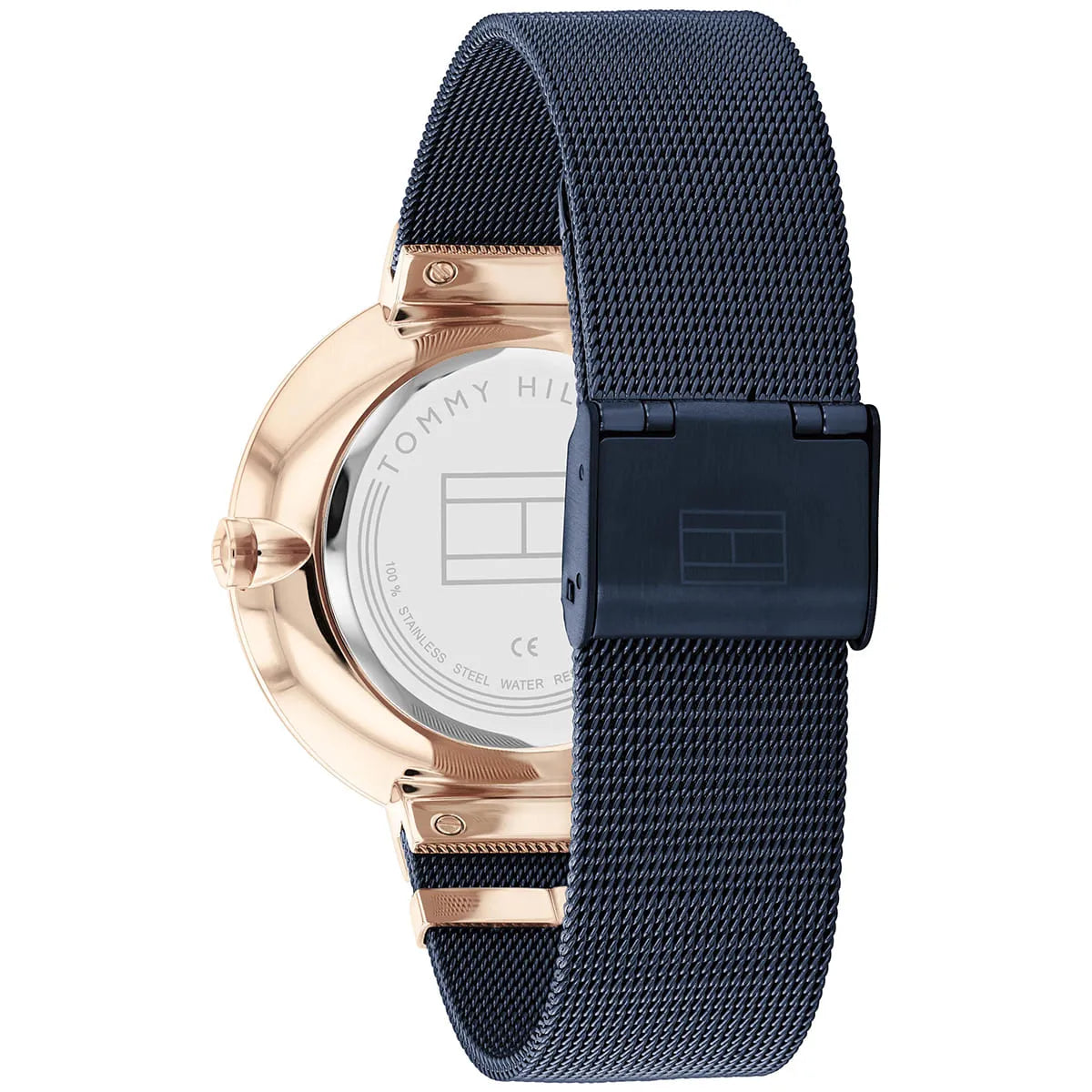 Tommy Hilfiger Lidia 1782541 Rose Gold Case Blue Dial Blue Mesh Women's Watch