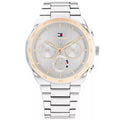 Tommy Hilfiger Tea 1782573 Two-Tone Silver & Rose Gold Wavy Dial Women's Watch