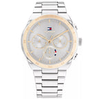 Tommy Hilfiger Tea 1782573 Two-Tone Silver & Rose Gold Wavy Dial Women's Watch