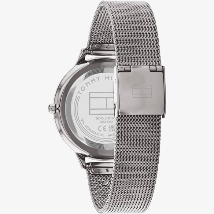 Tommy Hilfiger Tea 1782587 Gunmetal Mesh Rose Gold Bezel Women's Watch