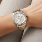 Tommy Hilfiger Brooklyn 1782615 Two-Tone Silver & Gold Crystal Bezel Women's Watch