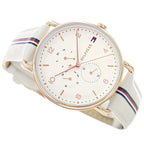 Tommy Hilfiger Lily 1782659 Rose Gold Case Beige Leather Strap Women's Watch