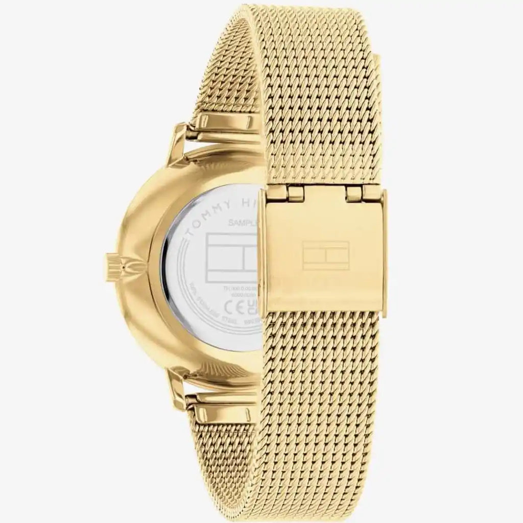Tommy Hilfiger Pippa 1782668 Gold Case Green Dial Mesh Women's Watch