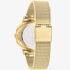 Tommy Hilfiger Pippa 1782668 Gold Case Green Dial Mesh Women's Watch