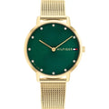 Tommy Hilfiger Pippa 1782668 Gold Case Green Dial Mesh Women's Watch