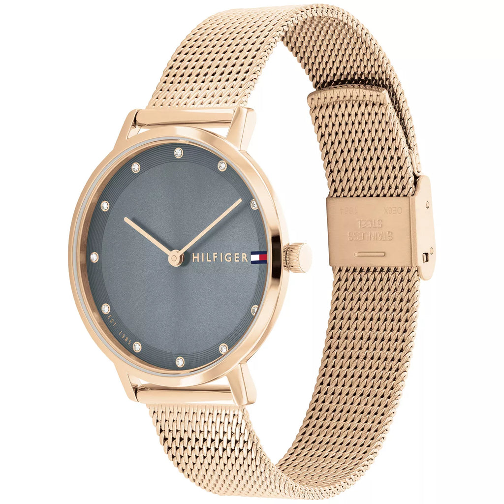 Tommy Hilfiger Pippa 1782669 Rose Gold Case Grey Dial Mesh Women's Watch