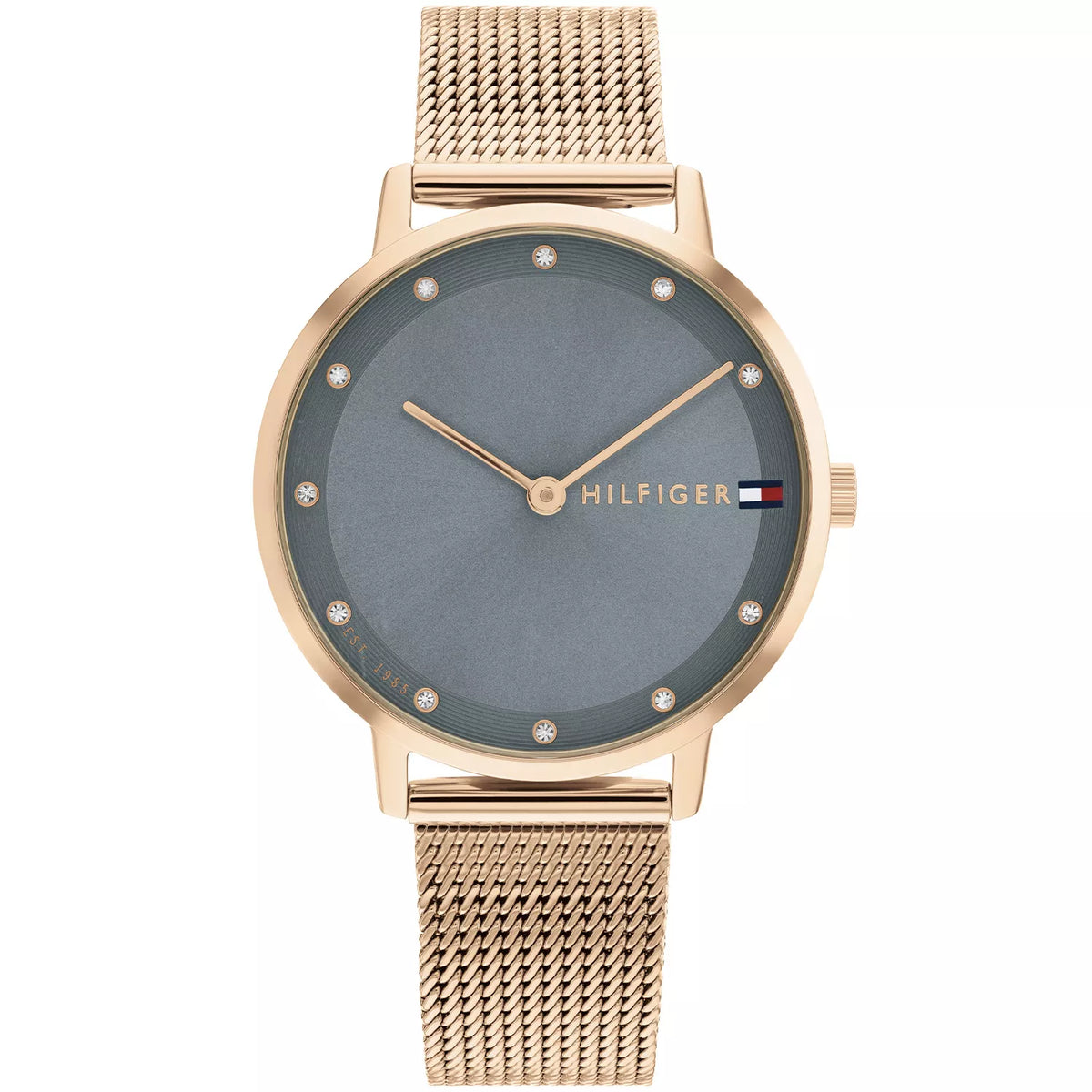 Tommy Hilfiger Pippa 1782669 Rose Gold Case Grey Dial Mesh Women's Watch