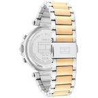 Tommy Hilfiger Emily 1782702 Two-Tone Gold & Silver Black Dial Crystal Bezel Women's Watch