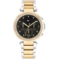 Tommy Hilfiger Emily 1782702 Two-Tone Gold & Silver Black Dial Crystal Bezel Women's Watch