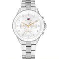 Tommy Hilfiger Mellie 1782707 Women's Silver Steel Watch with White Ceramic Bezel