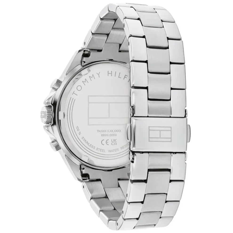 Tommy Hilfiger Mellie 1782707 Women's Silver Steel Watch with White Ceramic Bezel