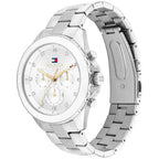 Tommy Hilfiger Mellie 1782707 Women's Silver Steel Watch with White Ceramic Bezel