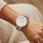 Tommy Hilfiger Mellie 1782707 Women's Silver Steel Watch with White Ceramic Bezel