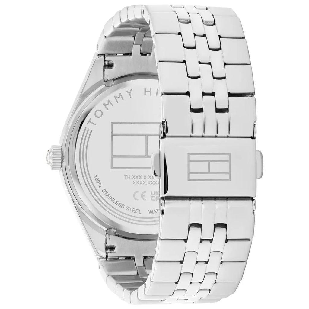Tommy Hilfiger Monica 1782714 Silver Case Light Blue Skeleton Dial Women's Watch