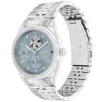Tommy Hilfiger Monica 1782714 Silver Case Light Blue Skeleton Dial Women's Watch