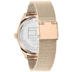 Tommy Hilfiger Monica 1782715 Rose Gold Semi-Skeleton Dial Fluted Bezel Women's Watch