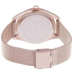Tommy Hilfiger Monica 1782715 Rose Gold Semi-Skeleton Dial Fluted Bezel Women's Watch