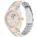Tommy Hilfiger Monica 1782716 Two-Tone Skeleton Dial Fluted Bezel Women's Watch
