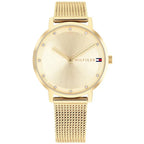 Tommy Hilfiger Pippa 1782728 Full Gold Mesh Crystal Markers Women's Watch
