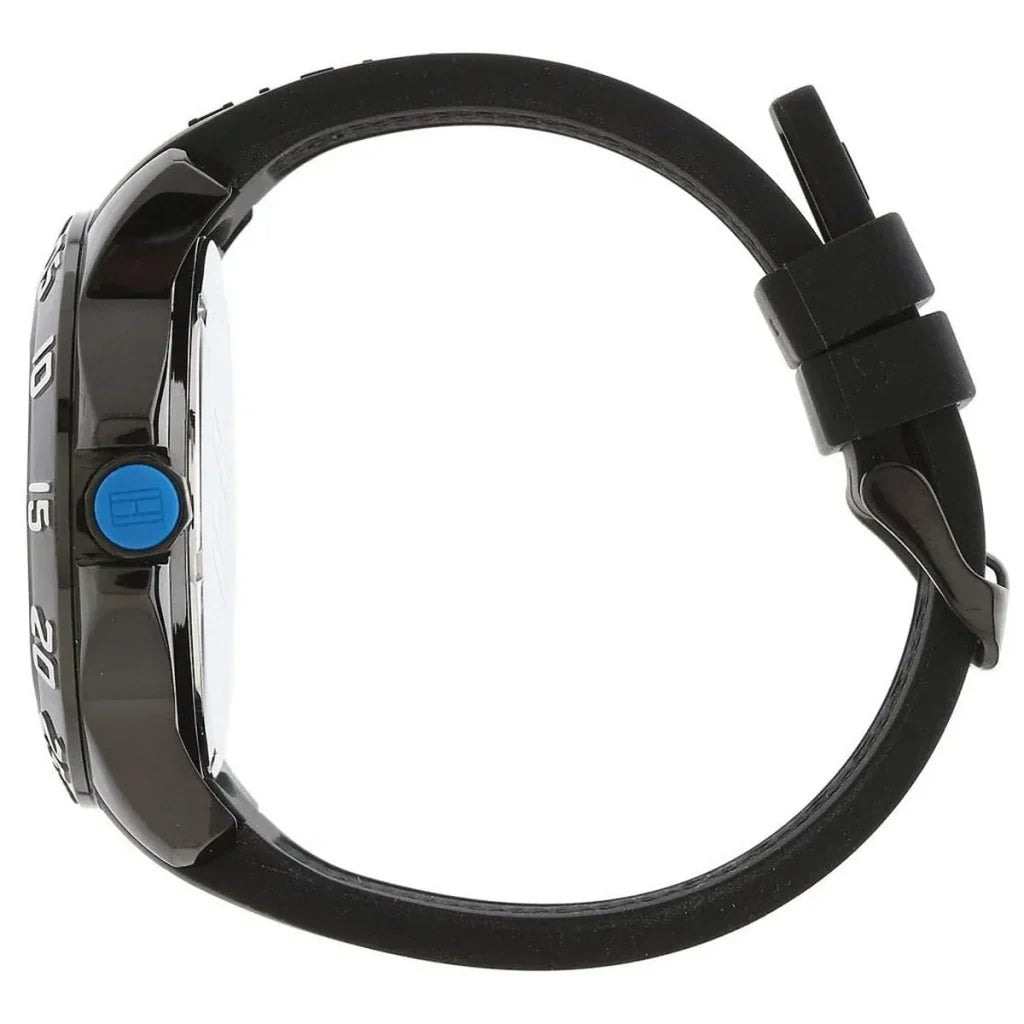 Tommy Hilfiger Cole 1790983 Black IP Case Black Dial Black Silicone Men's Watch